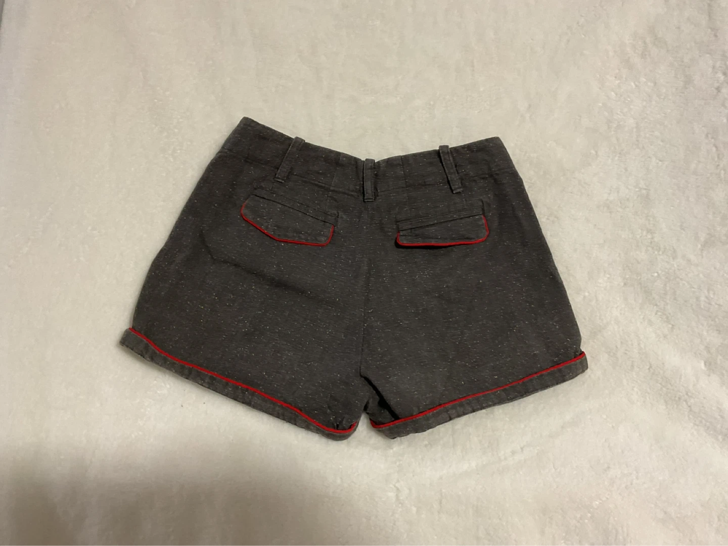 Women's Grey Shorts with Red Trim