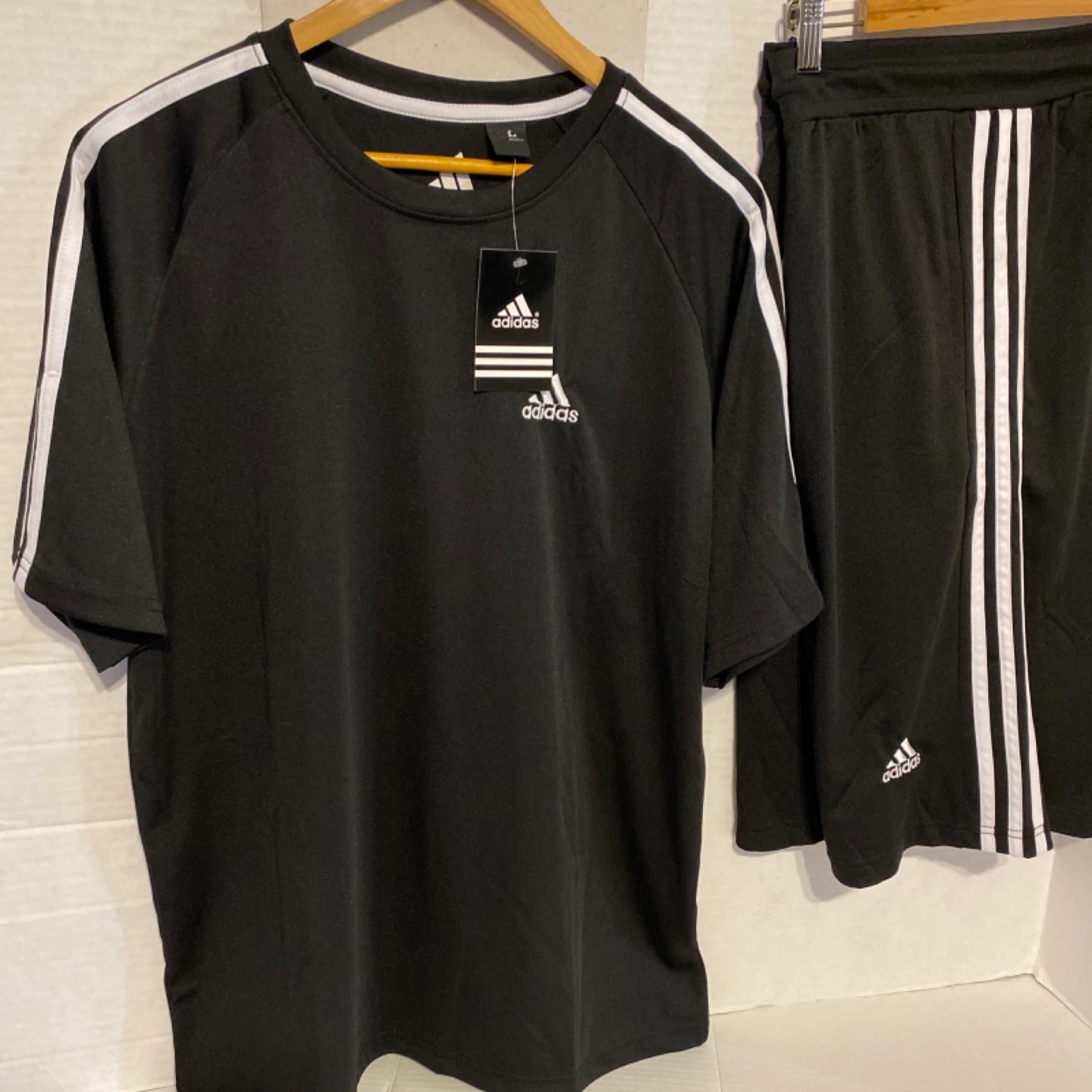 Adidas Black Athletic T-Shirt and Shorts Set - photo 4