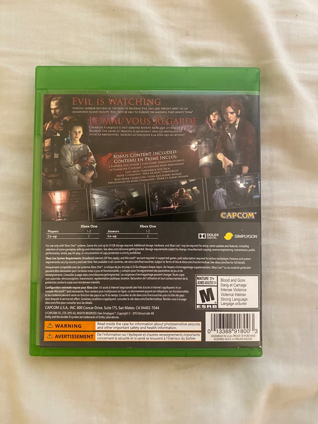Resident Evil Revelations 2 Xbox One Game - photo 3