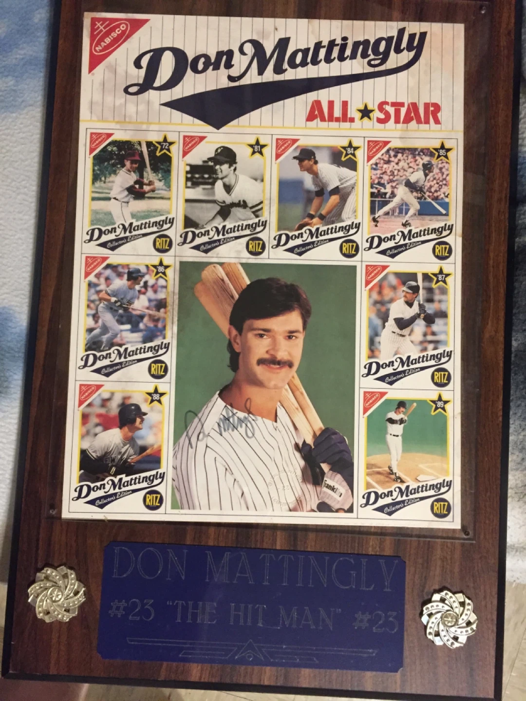 Don Mattingly All-Star Collection Display Plaque