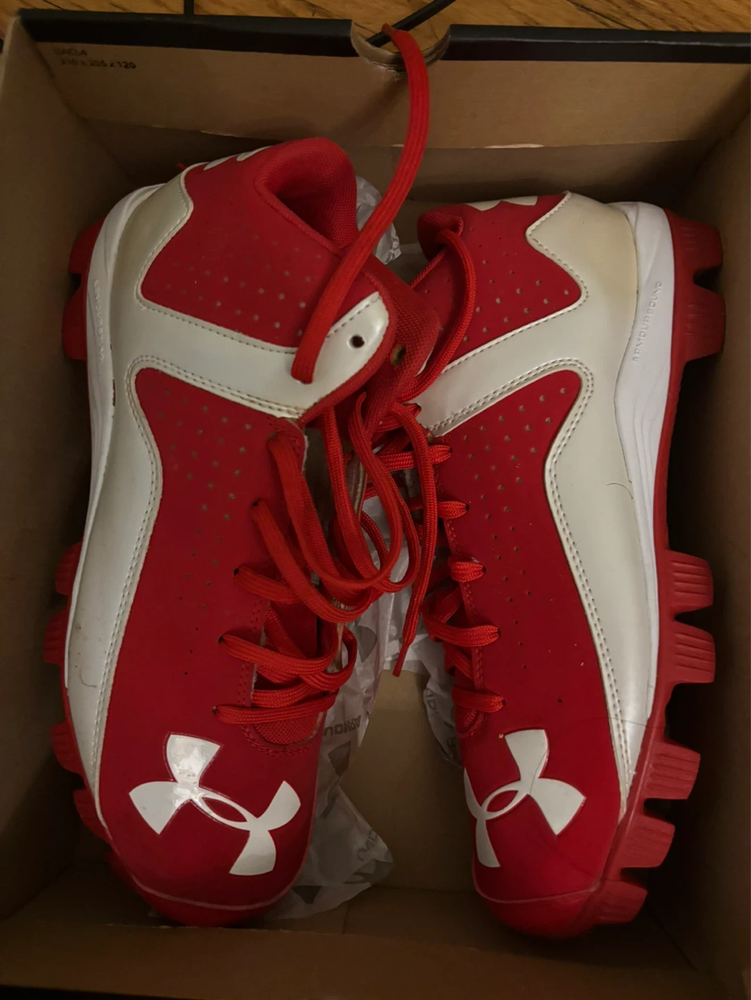 Under Armour Red Baseball Cleats
