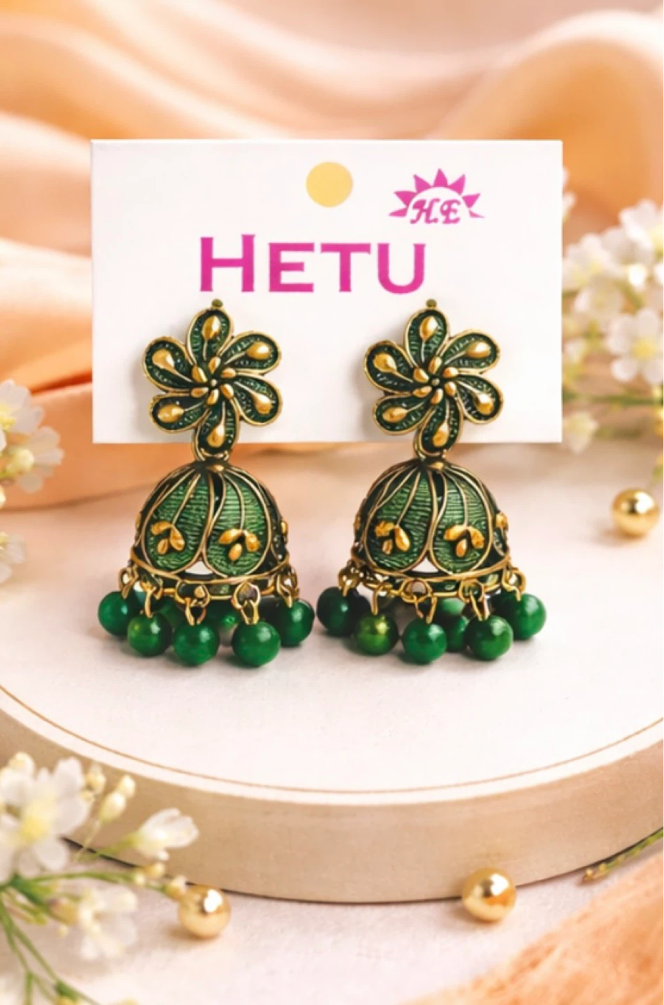 Indian Jhumka Earrings - photo 3