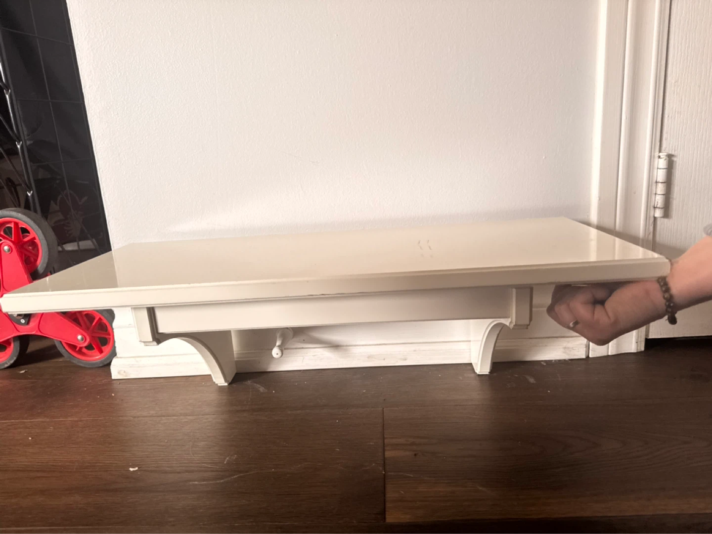 White shelf