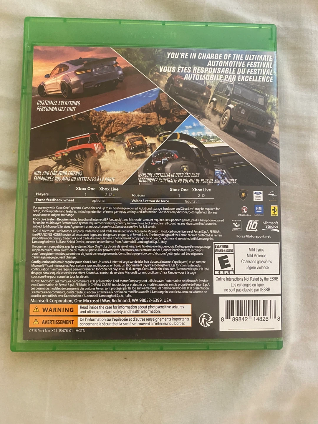 Xbox One Forza Horizon 3 Video Game - photo 3