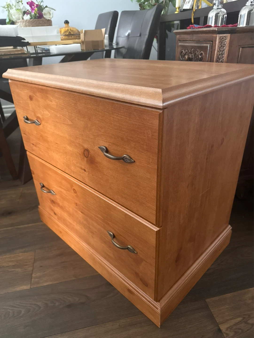 Wooden 2-Drawer Filing Cabinet - photo 3