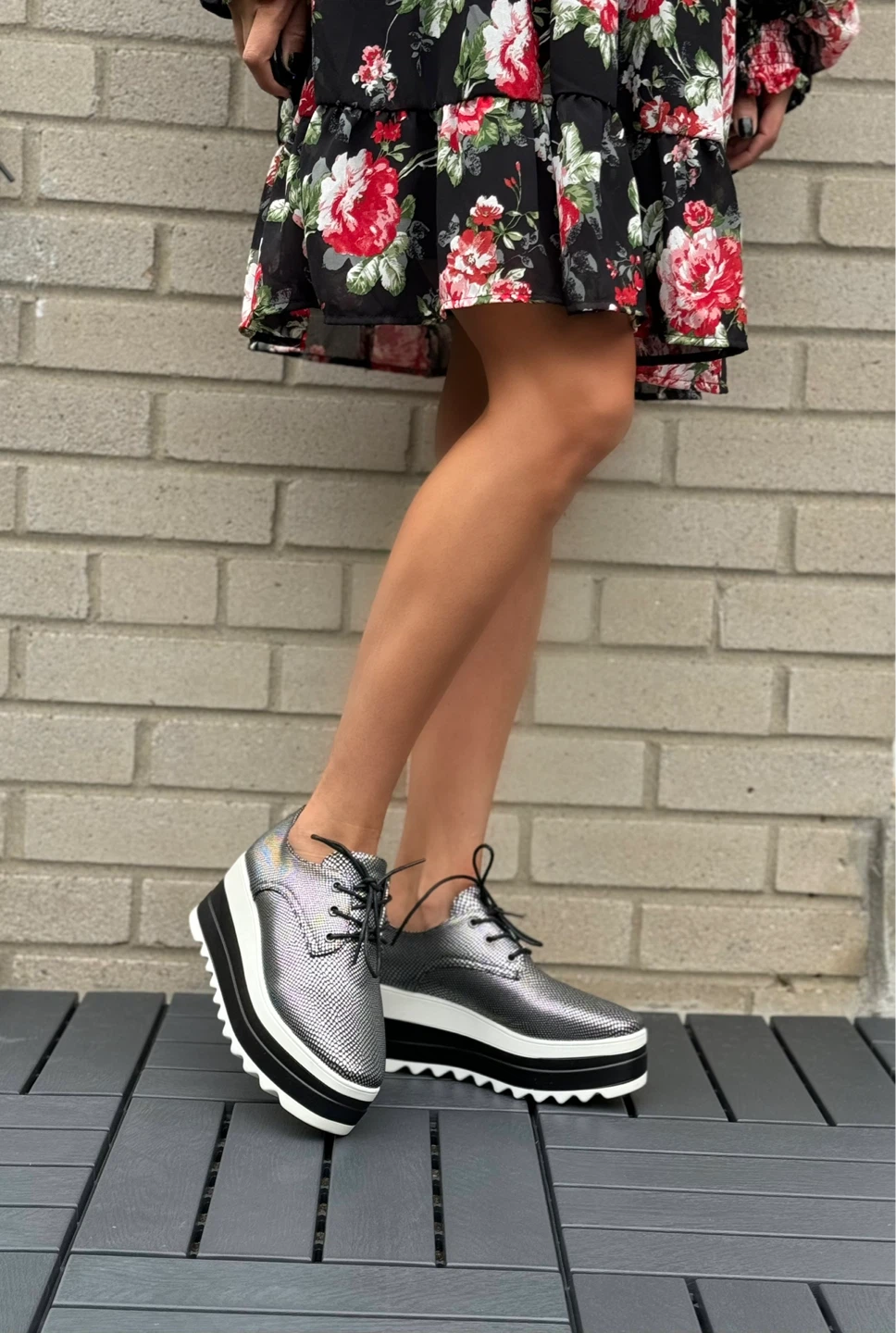 Women's Platform Oxford Shoes - photo 5