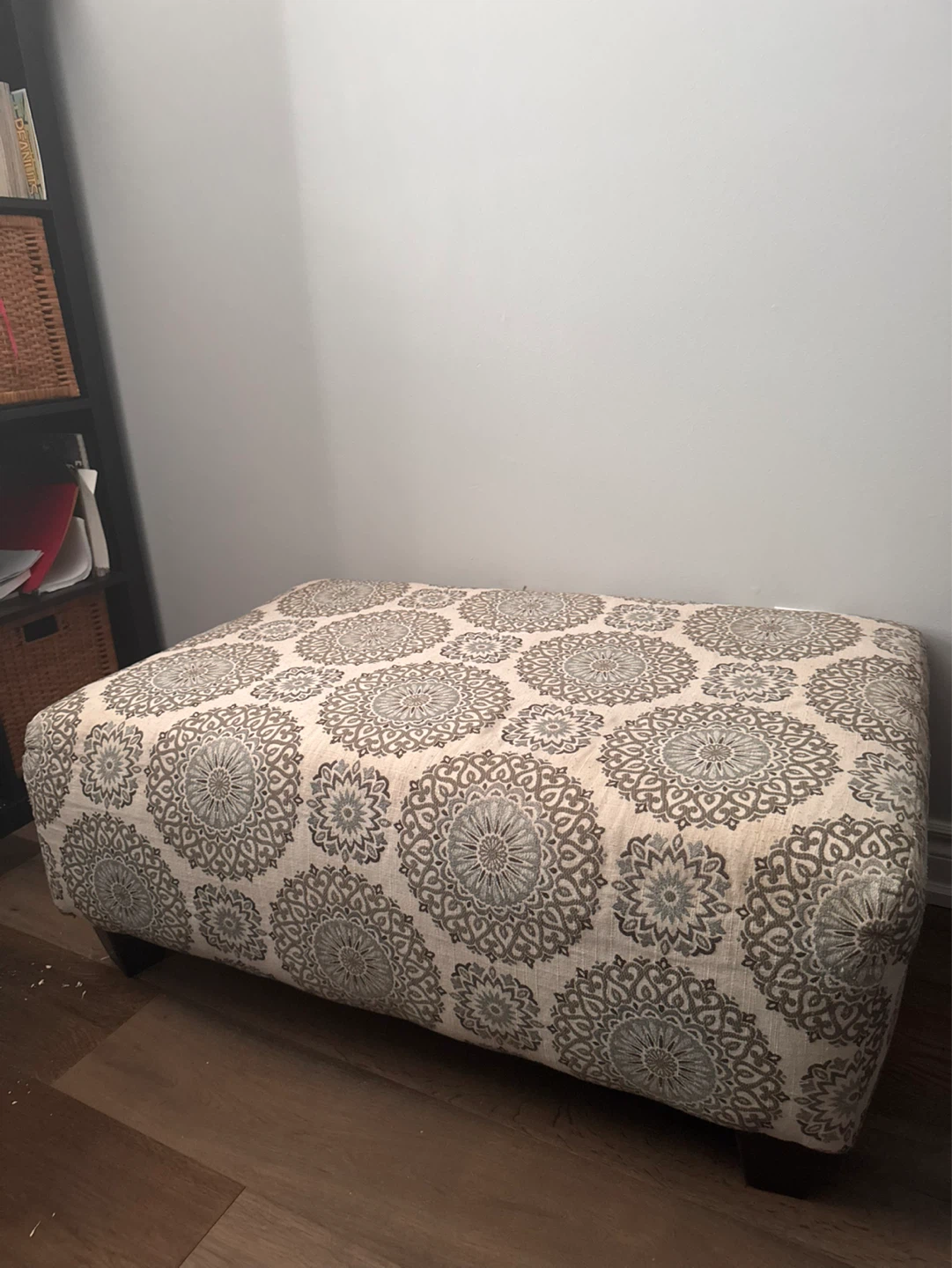 Patterned Ottoman Footstool
