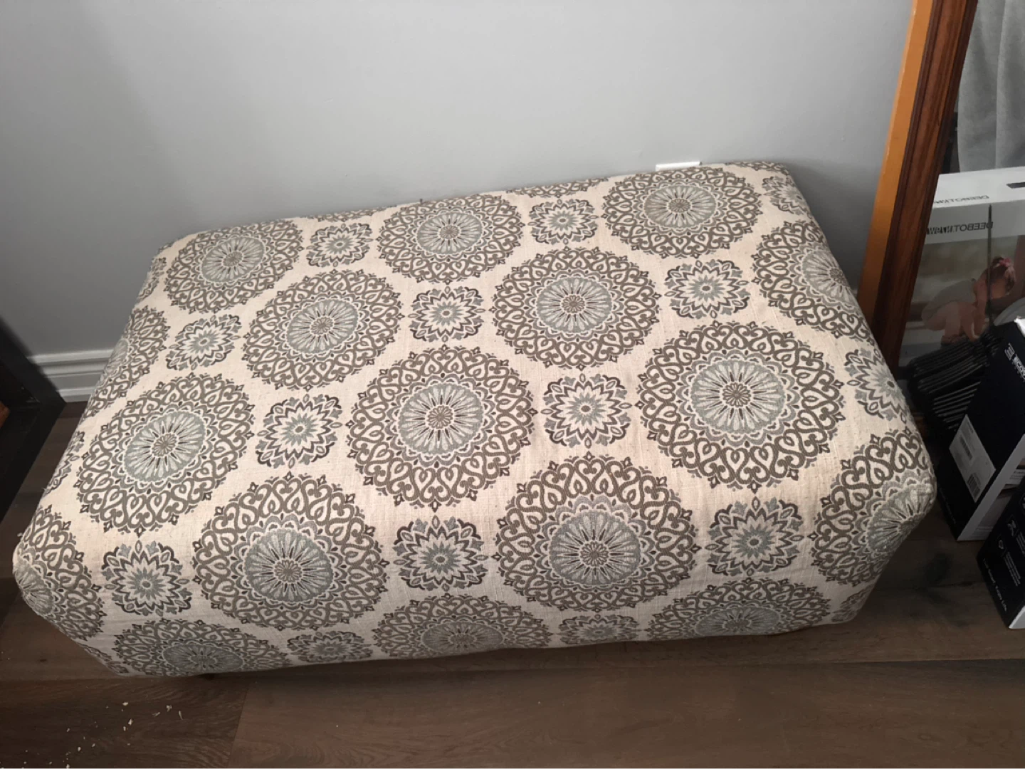 Patterned Ottoman Footstool - photo 3