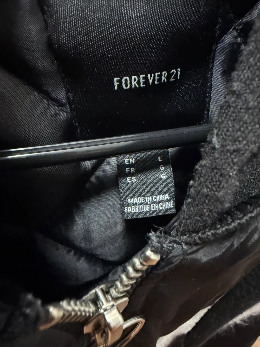 Forever 21 Black Bomber Jacket with "J" Accent - photo 2