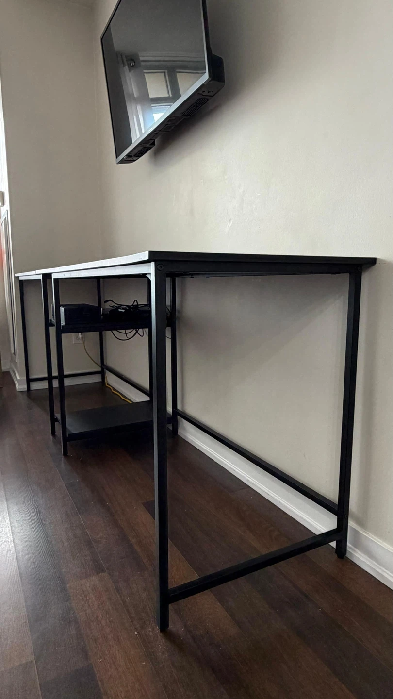 Two-Way Convertible Desk with Lower Storage Shelf - photo 2