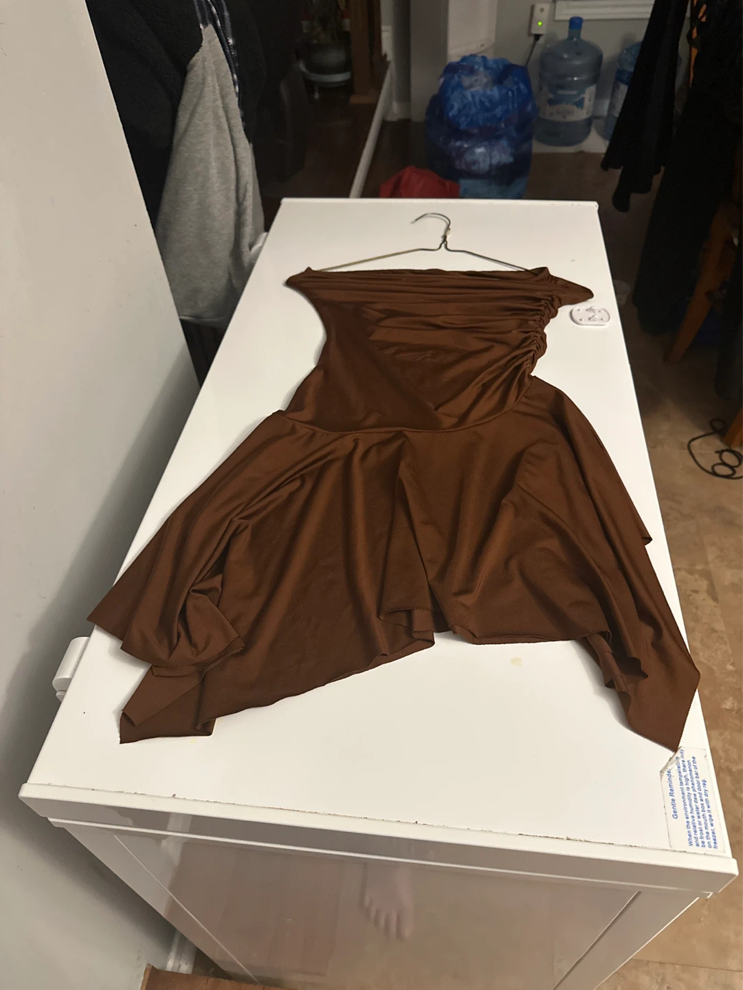 Robe sans manches marron