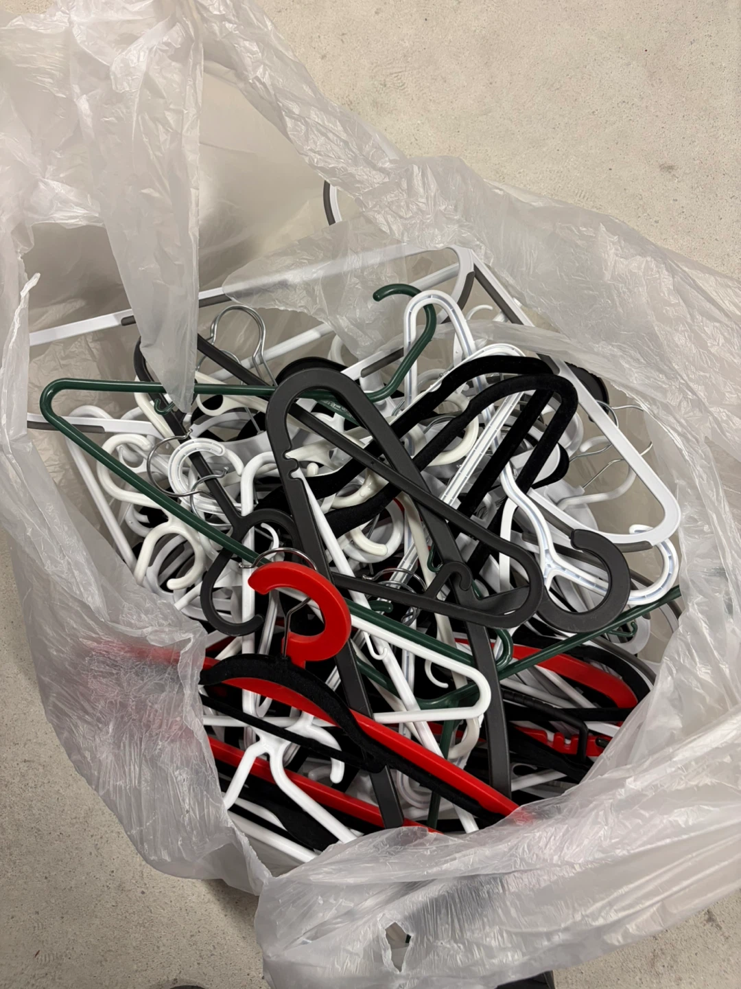 Assorted Plastic Clothes Hangers