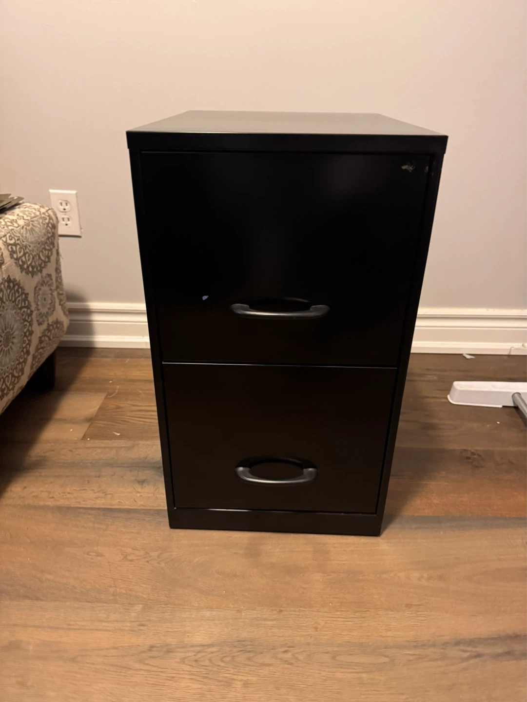 Black 2-Drawer Filing Cabinet