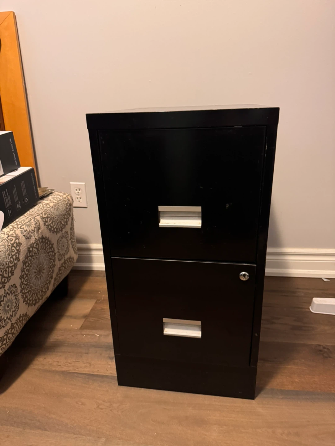 Black 2-Drawer Filing Cabinet - photo 2