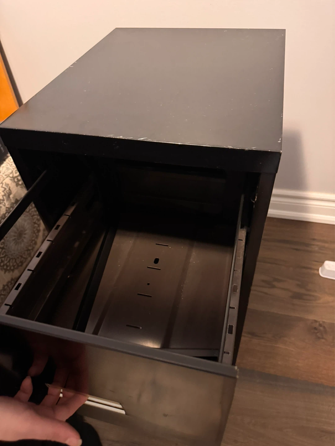 Black 2-Drawer Filing Cabinet - photo 3