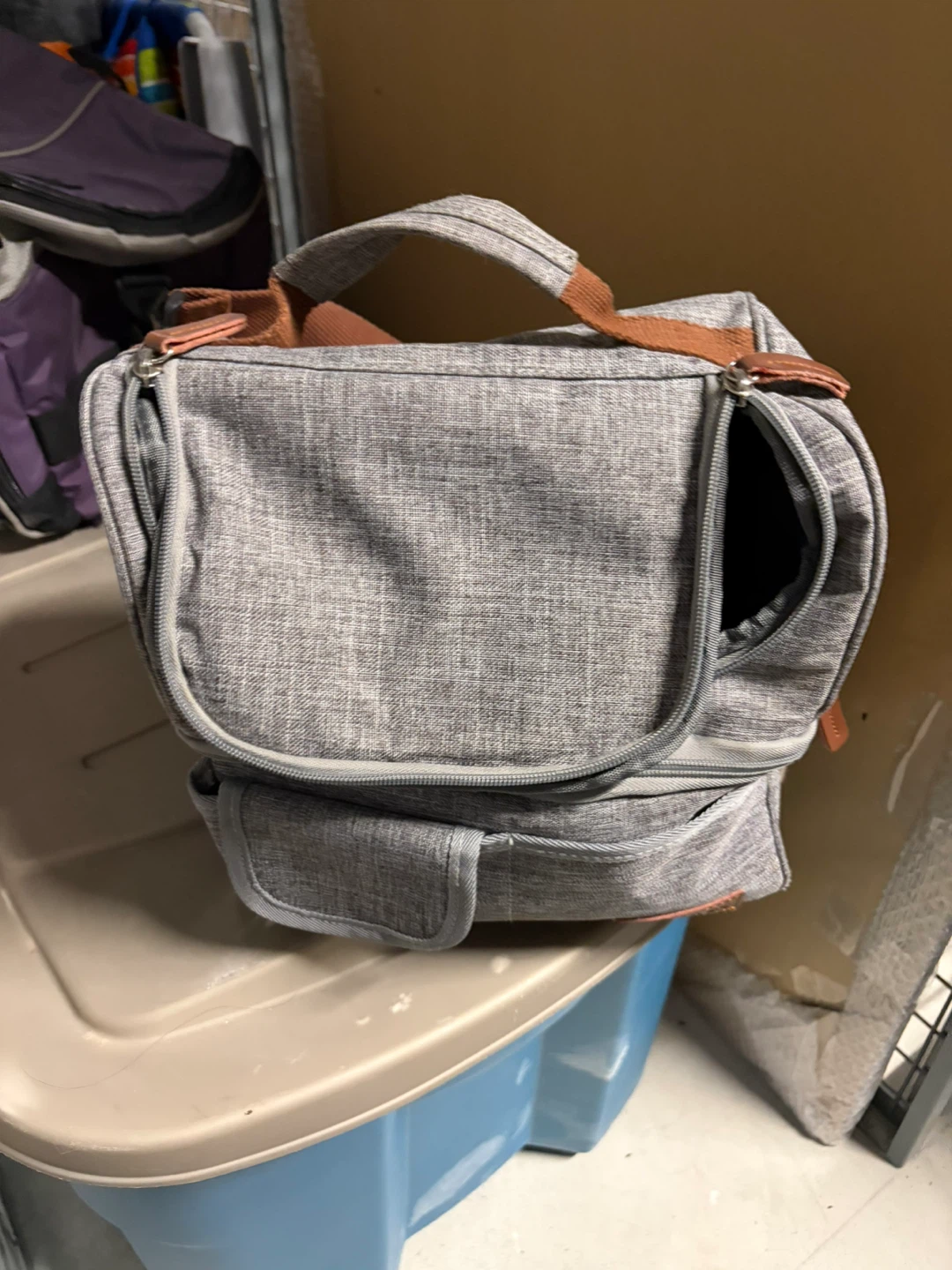 Grey Insulated Lunch Bag