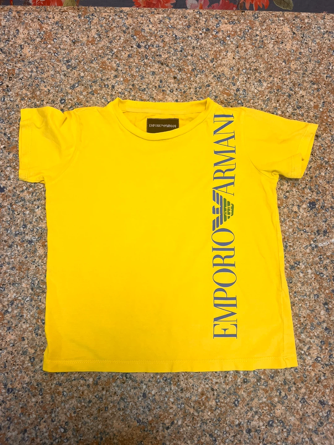 Authentic Emporio Armani Yellow T-Shirt - Size 4A