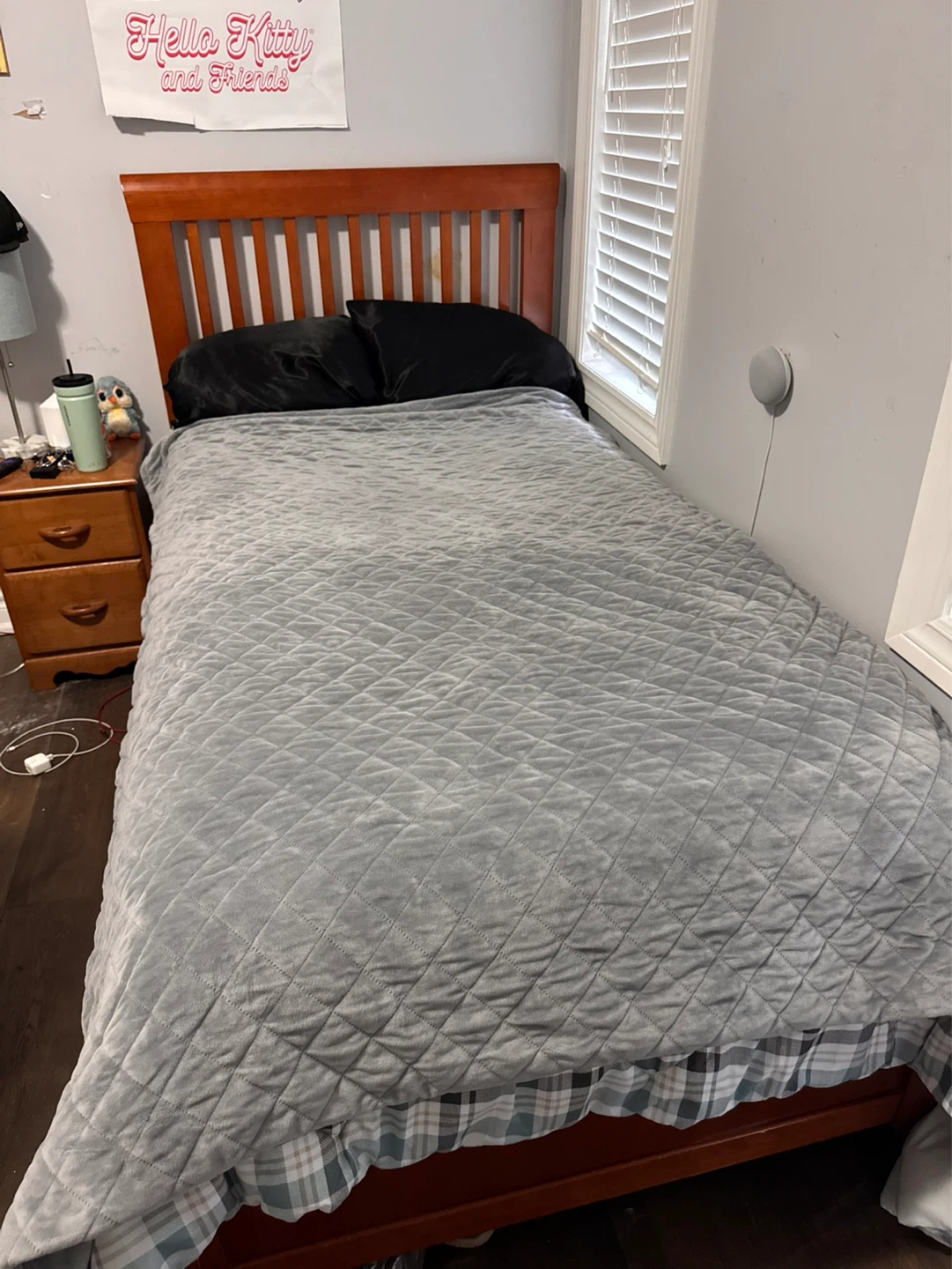Gravid Grey Quilted Blanket
