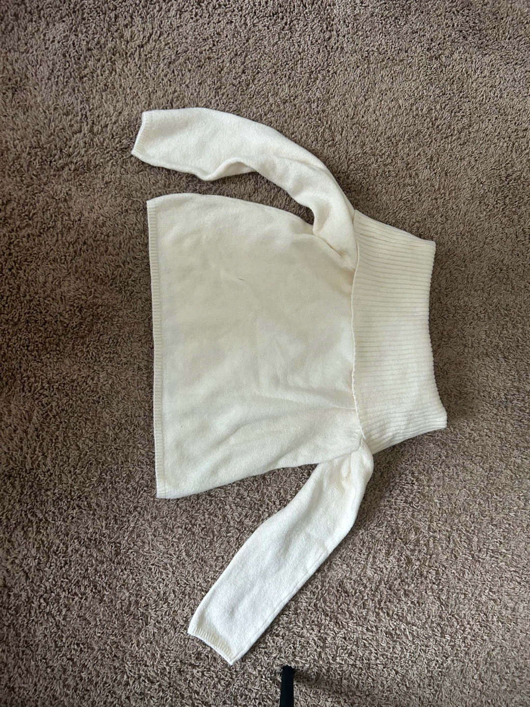 Cream Turtleneck Sweater