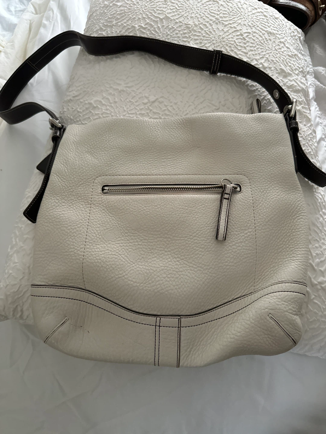 Coach white leather purse. - photo 2
