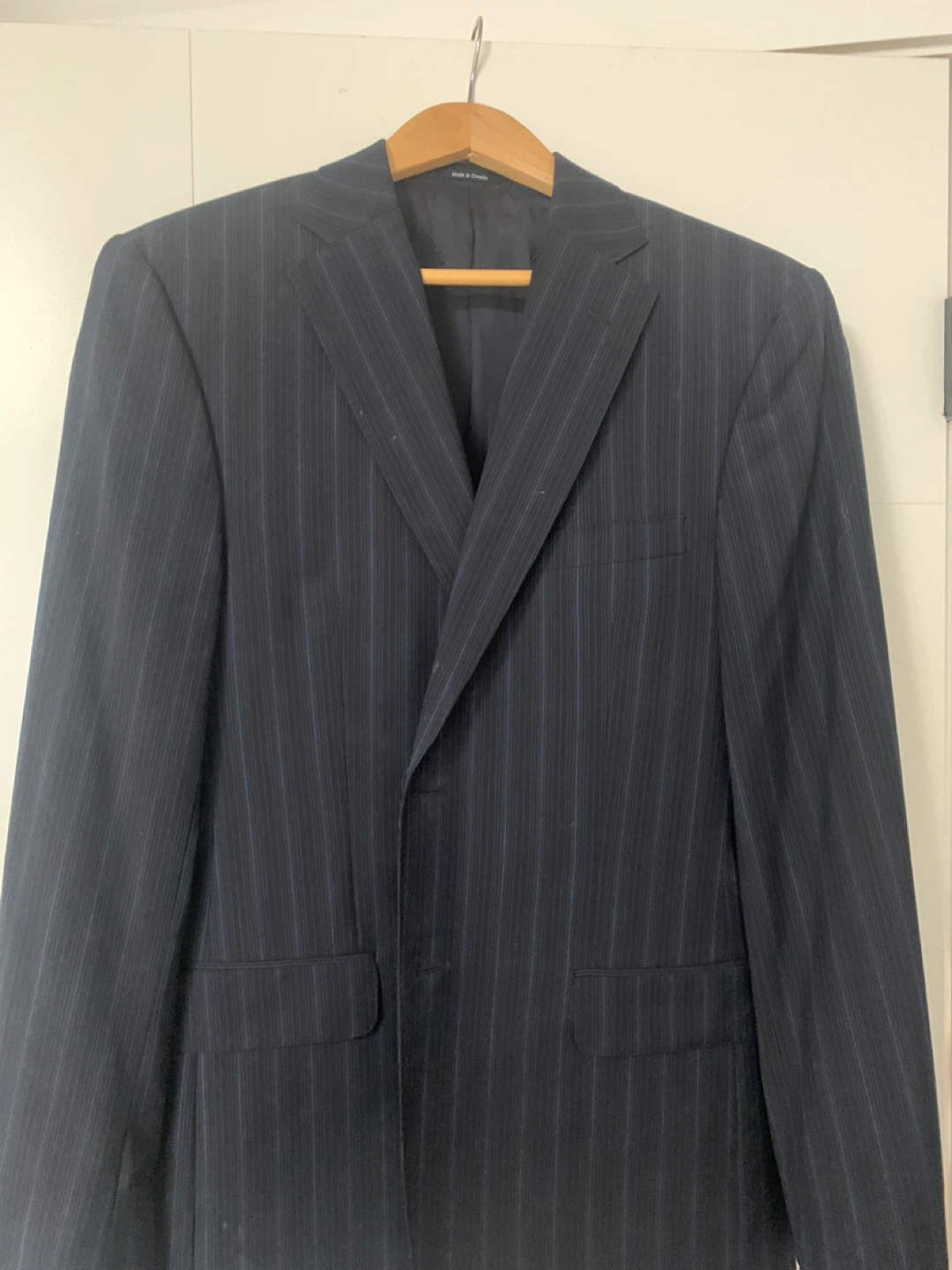 Versace Men's Pinstripe Suit Jacket
