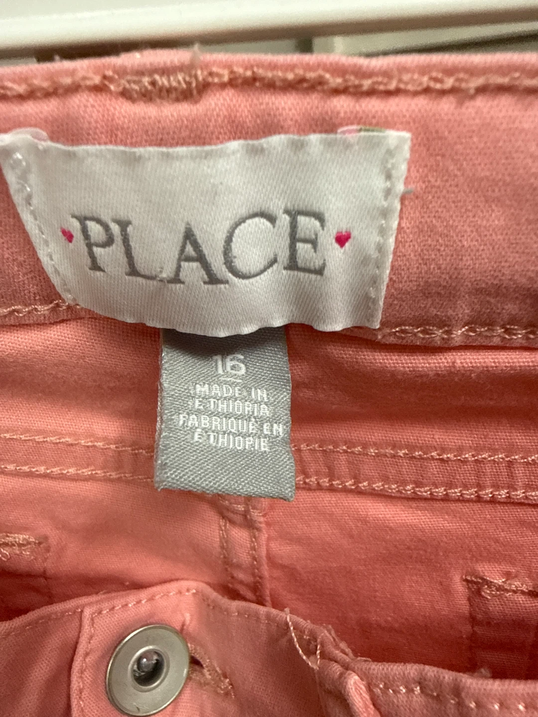 The Children's Place Peach Denim Shorts Size 16 - photo 3