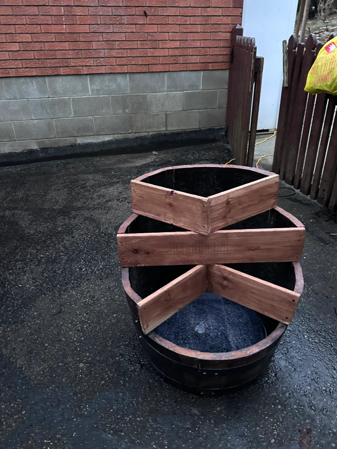 Whiskey Barrel Tiered Planter - photo 5