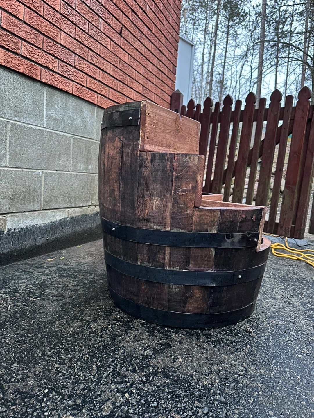 Whiskey Barrel Tiered Planter - photo 2