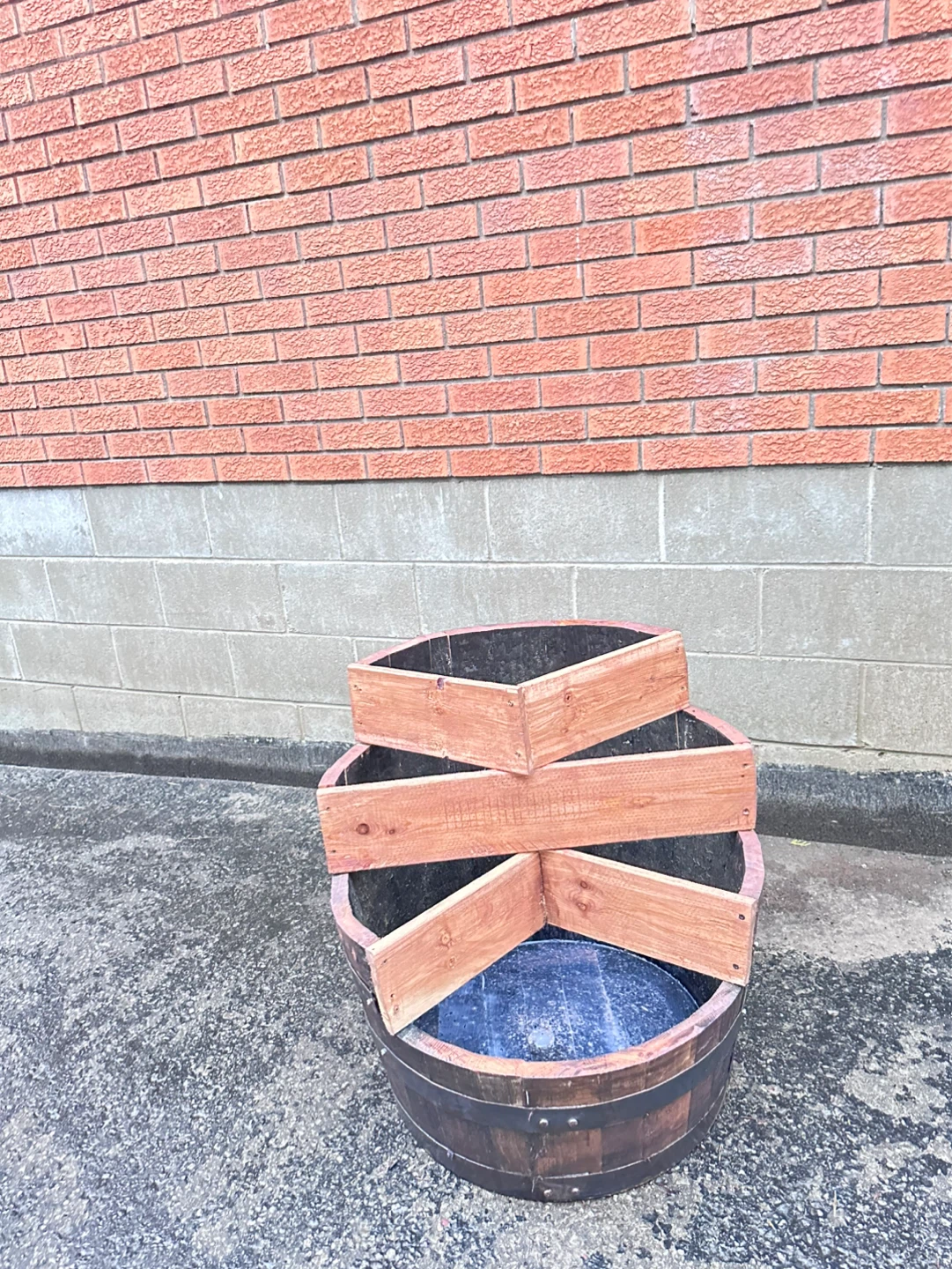 Whiskey Barrel Tiered Planter - photo 3
