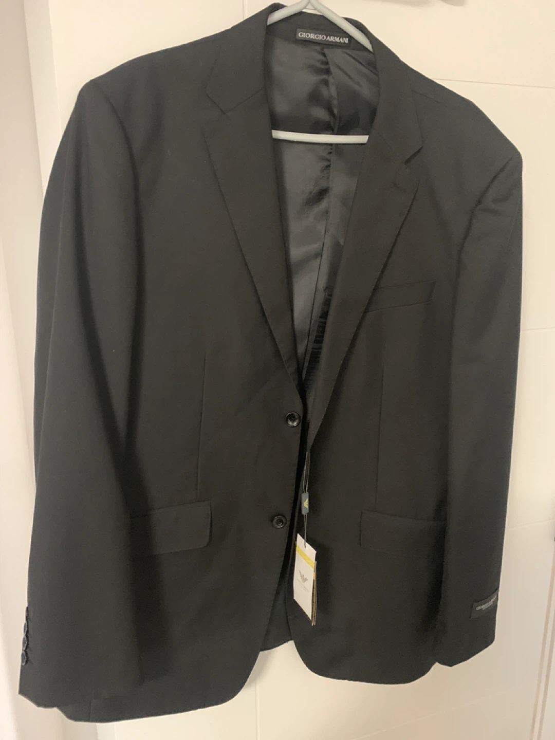 Giorgio Armani Men's Black Wool Suit