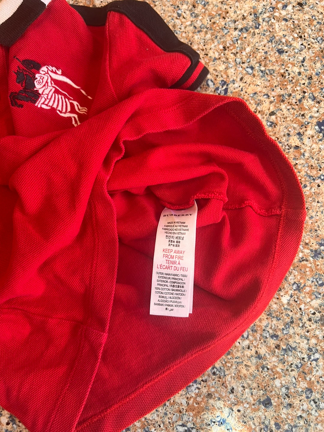 Original & authentic Burberry Children's Red Polo Shirt - photo 5