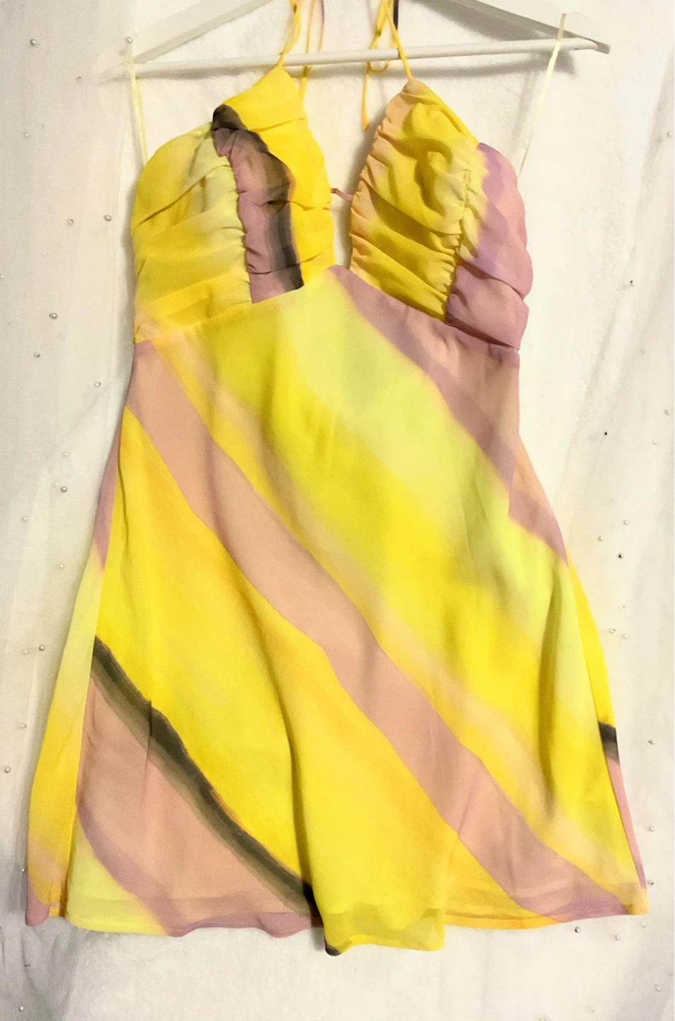 Yellow Halter Neck Summer Dress - photo 2