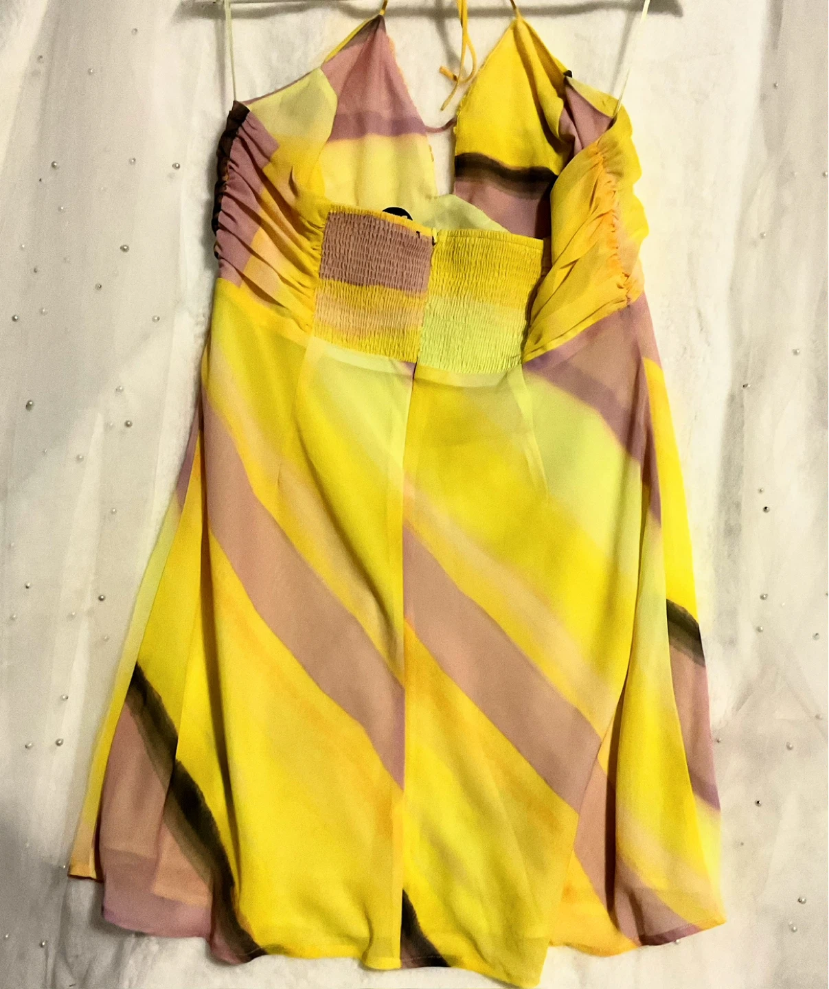 Yellow Halter Neck Summer Dress