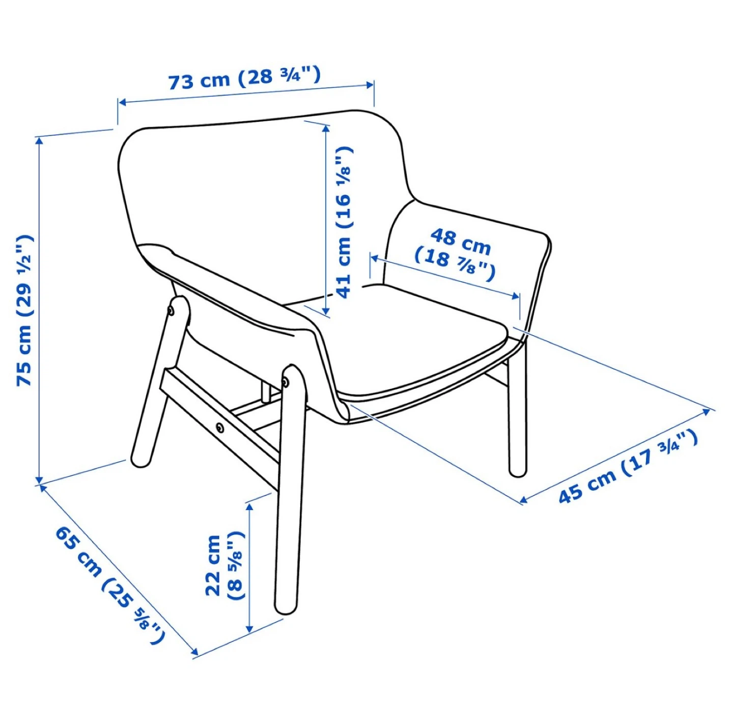 IKEA VEDBO Armchair (Gunnared Blue) - photo 5