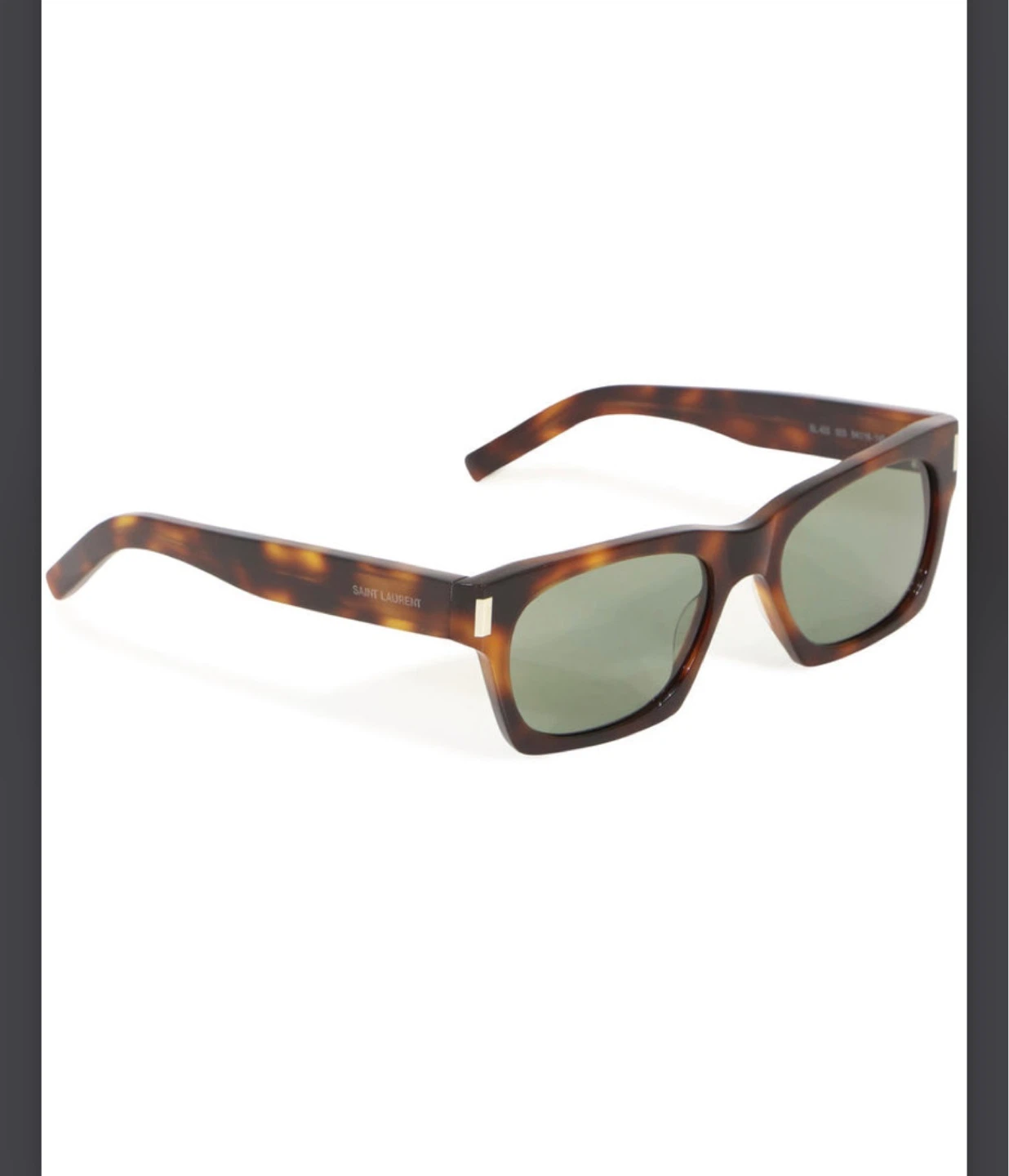Saint Laurent Rectangular Frame Sunglasses - Tortoiseshell - photo 3