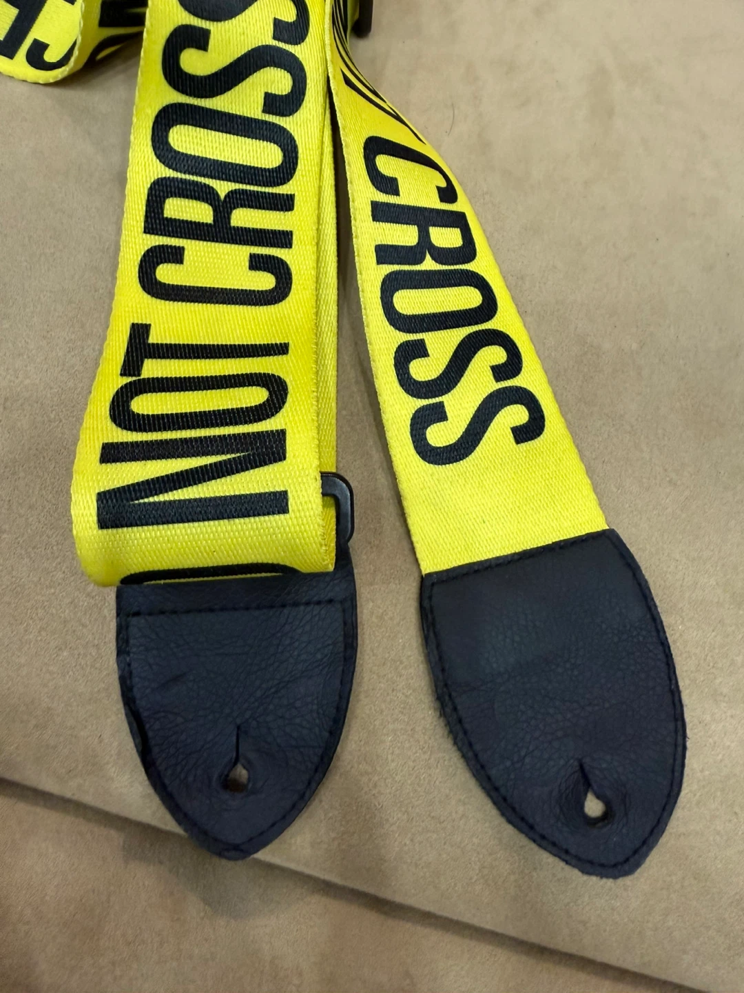 Yellow "Not Cross Police" Guitar Strap