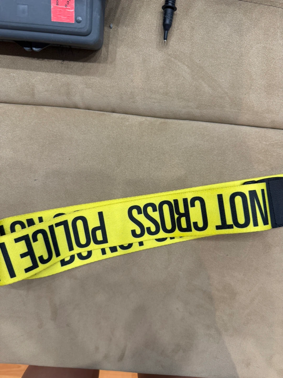 Yellow "Not Cross Police" Guitar Strap - photo 2