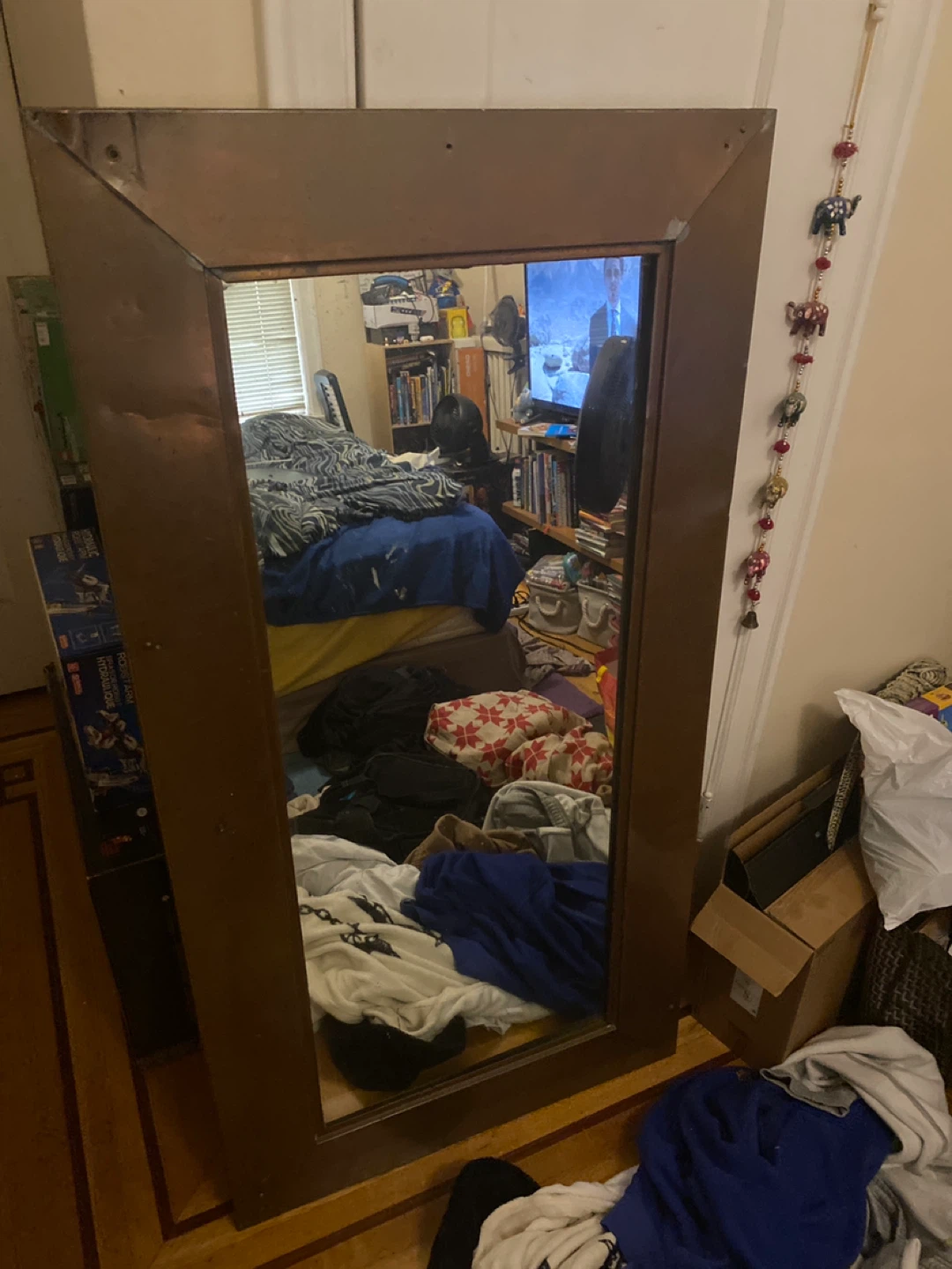 Full Length Mirror with Copper Frame
