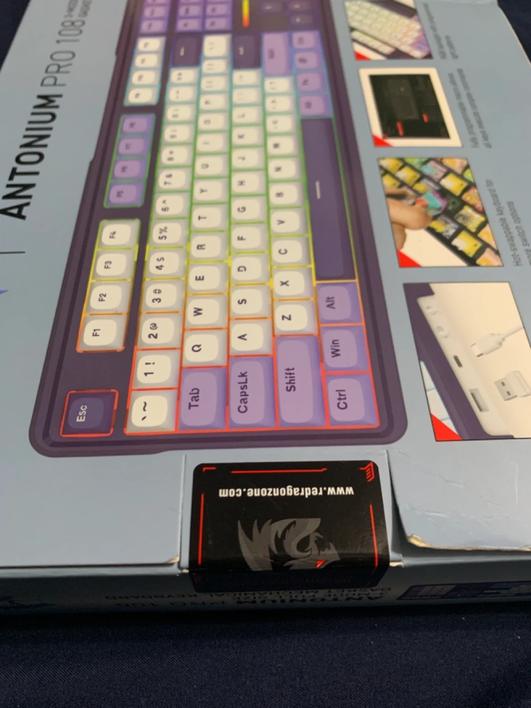 Redragon Antonium Pro 108 K745 Mechanical Keyboard RGB 2.4G - photo 5