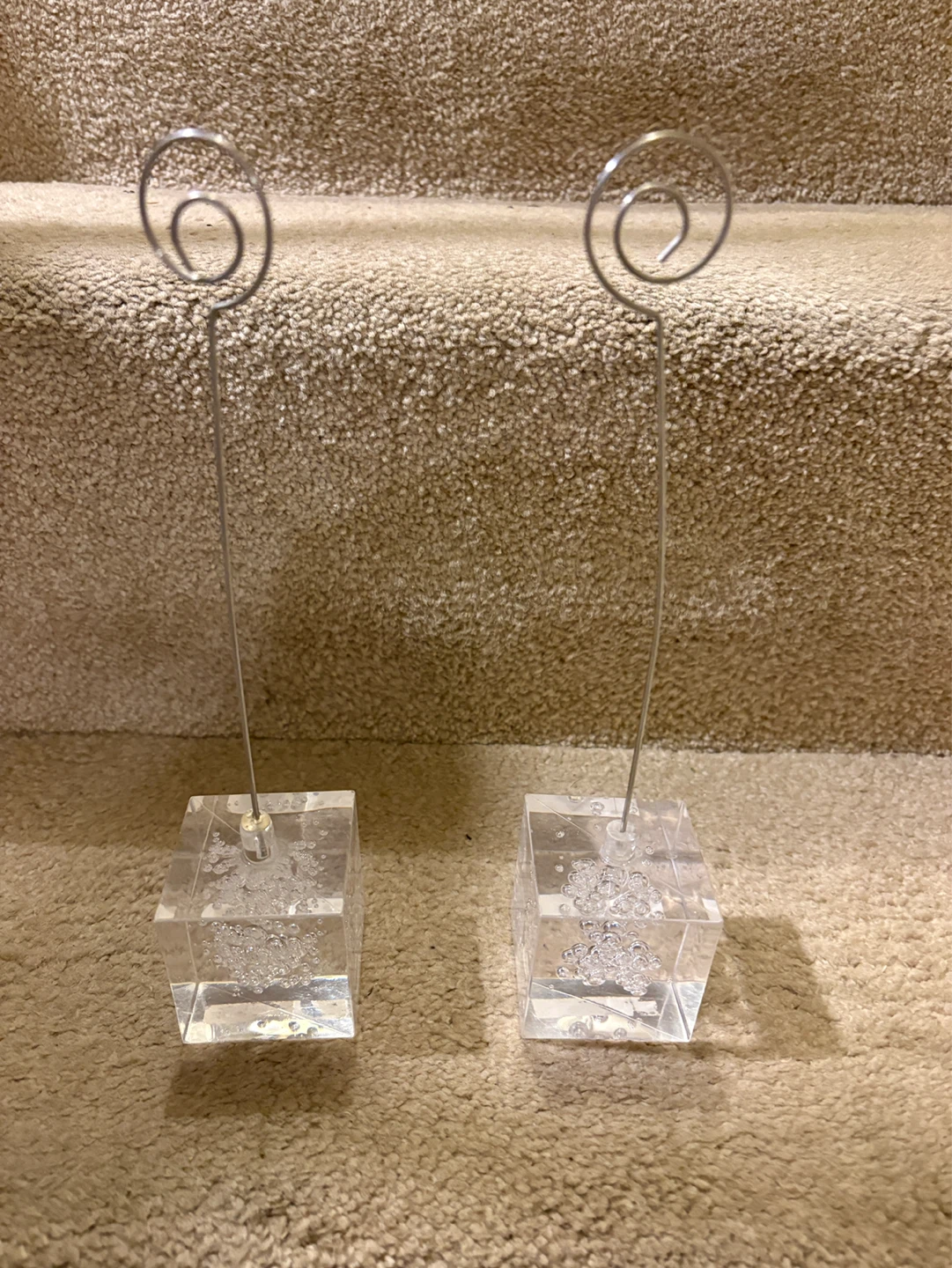 IKEA Clear Cube Photo/Card Holders (Set of 2)