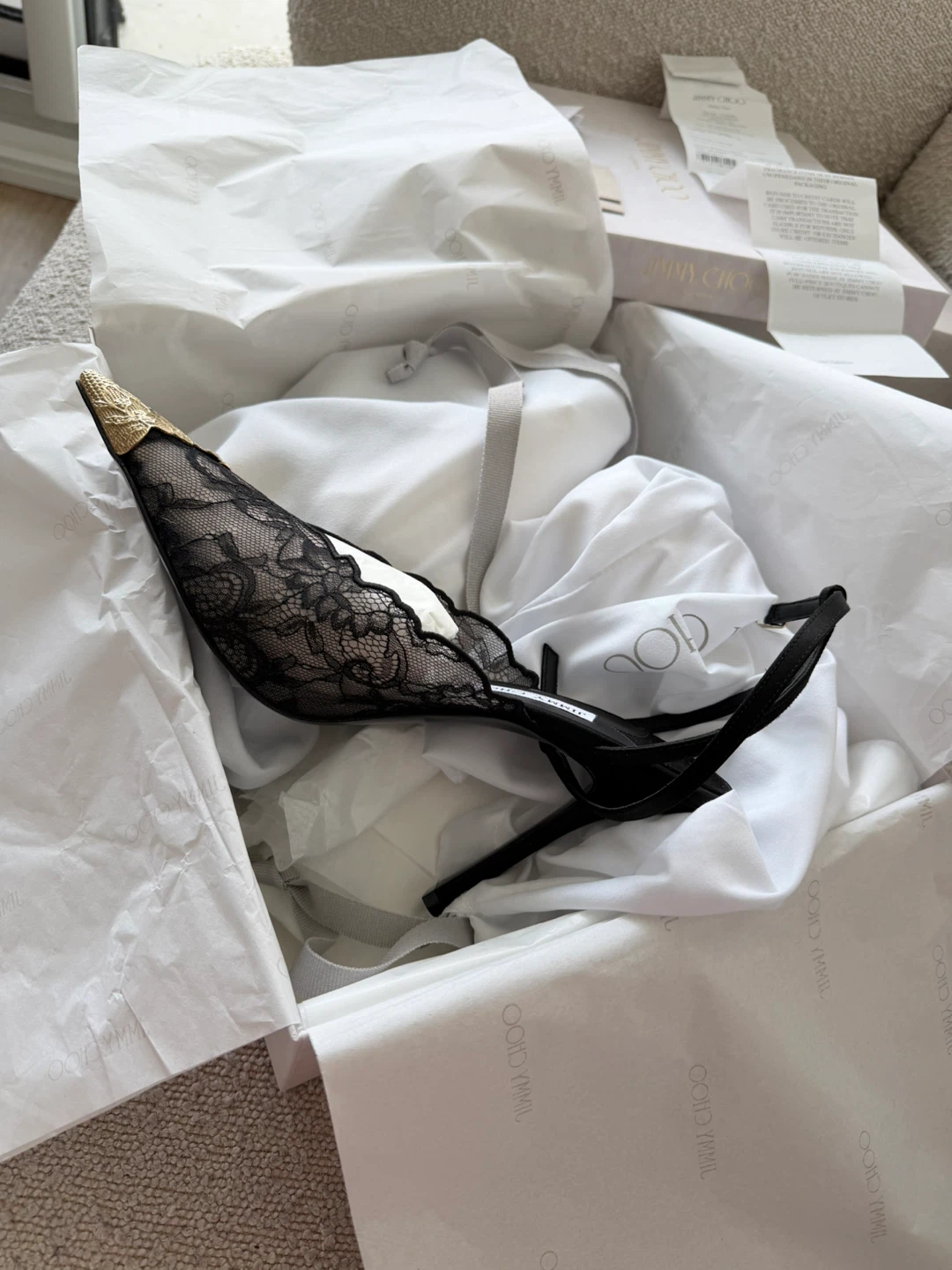 Jimmy Choo Black Lace Pumps - photo 5