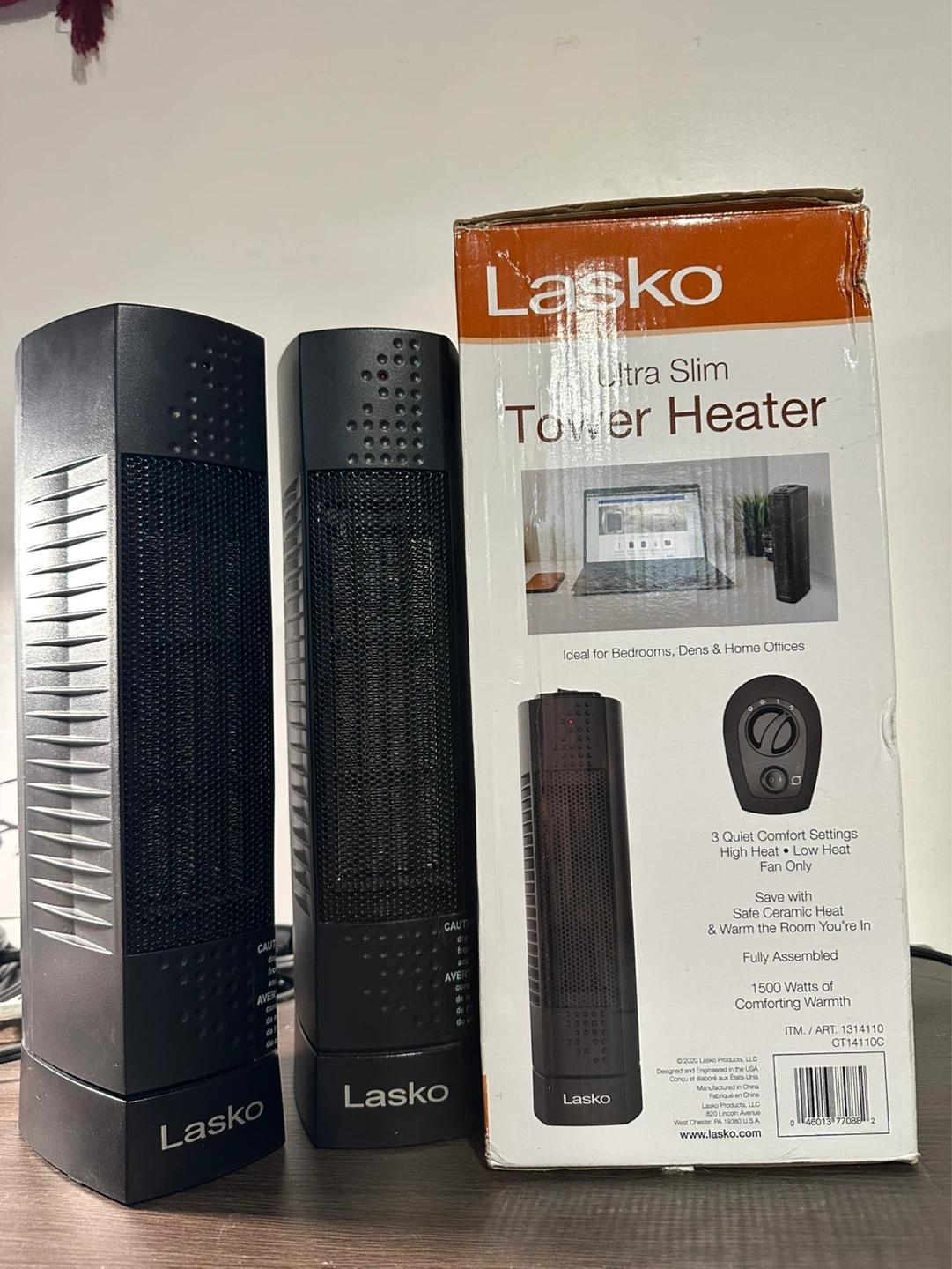Lasko Ultra Slim Ceramic Tower Heater - photo 2