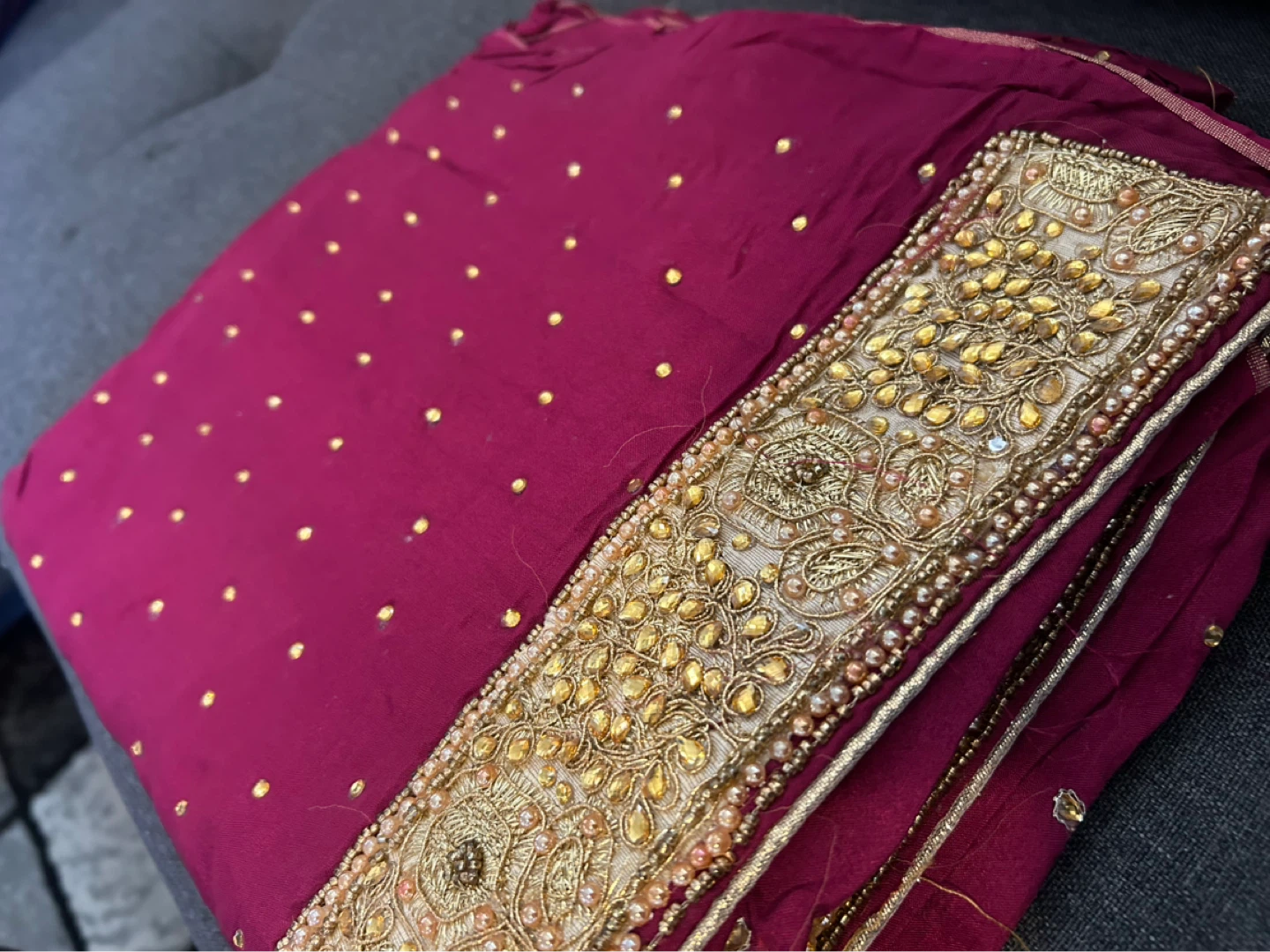 Heavy unstitched suit wine color - photo 2