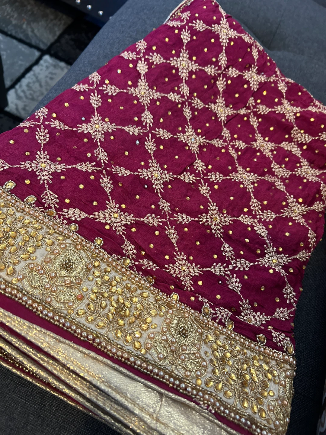 Heavy unstitched suit wine color - photo 3