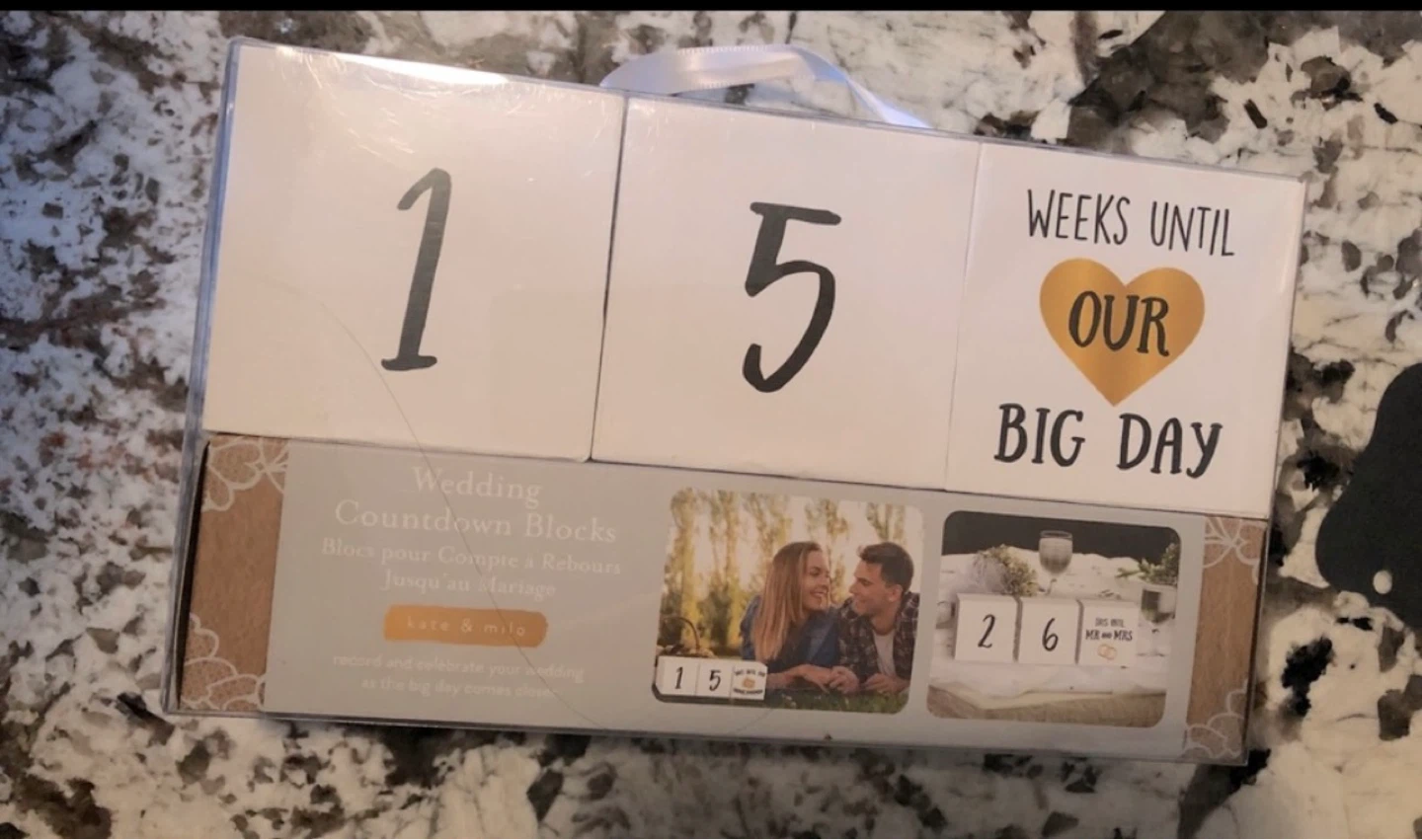 Kate & Milo Wedding Countdown Blocks and Bachelorette Items