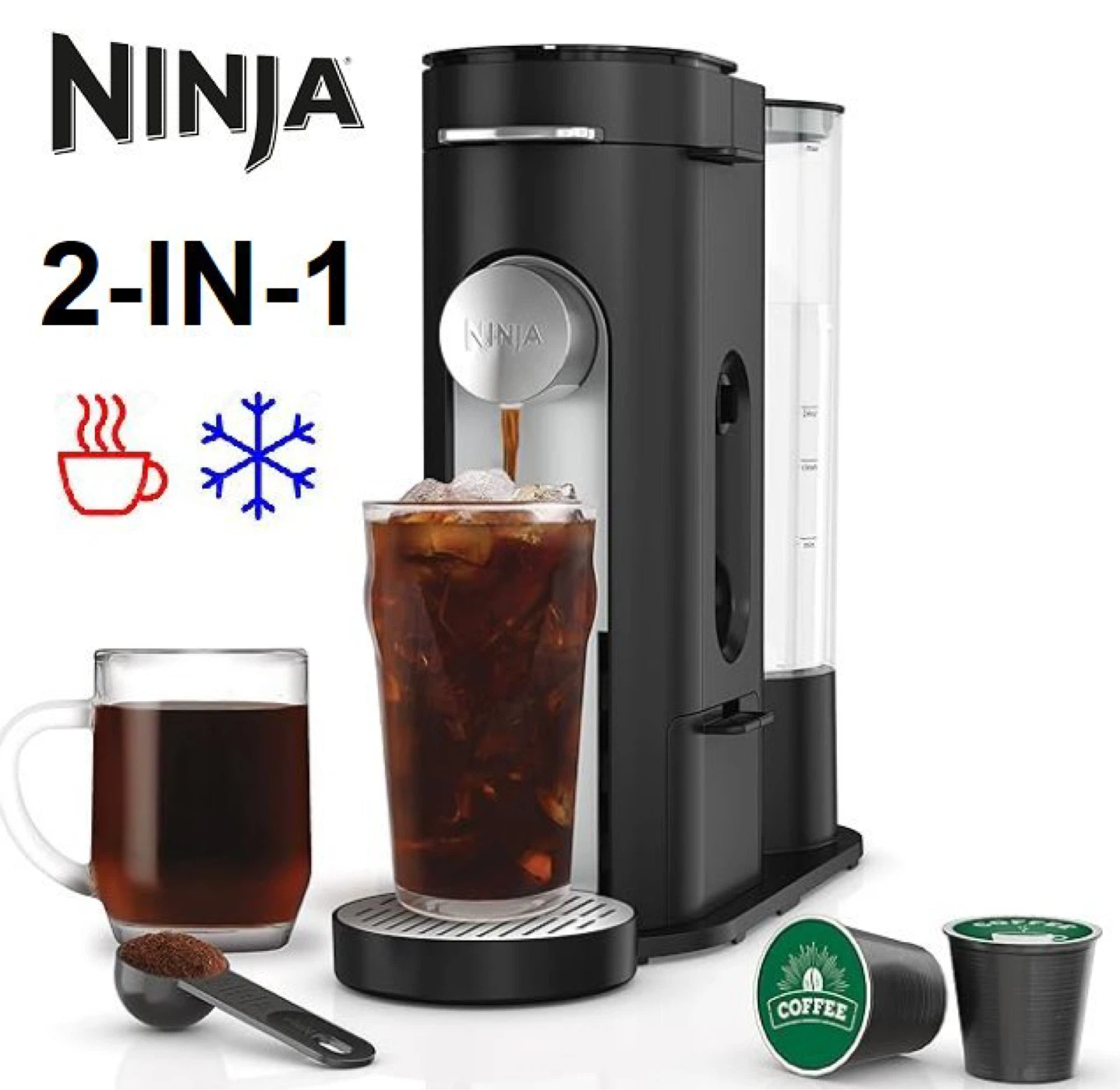 Ninja 2-in-1 Coffee System for Hot and Iced Drinks