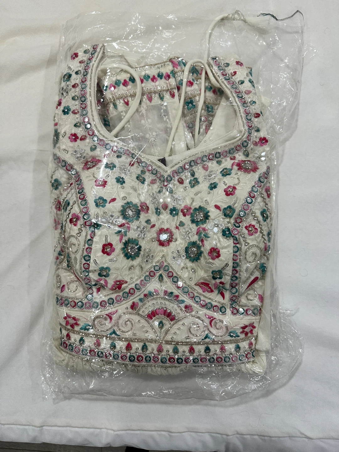 White Embroidered Indian Style Outfit
