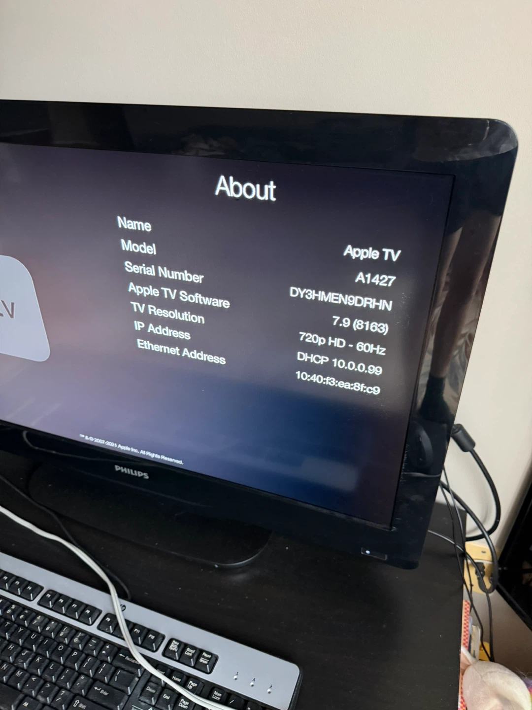 Apple TV 3rd Gen A1427 Remote HDMI Ethernet Full Set - photo 2