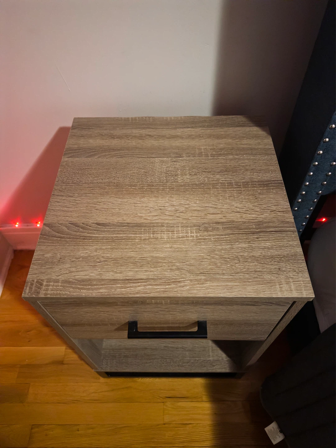 White Oak Nightstand with Drawer - photo 2