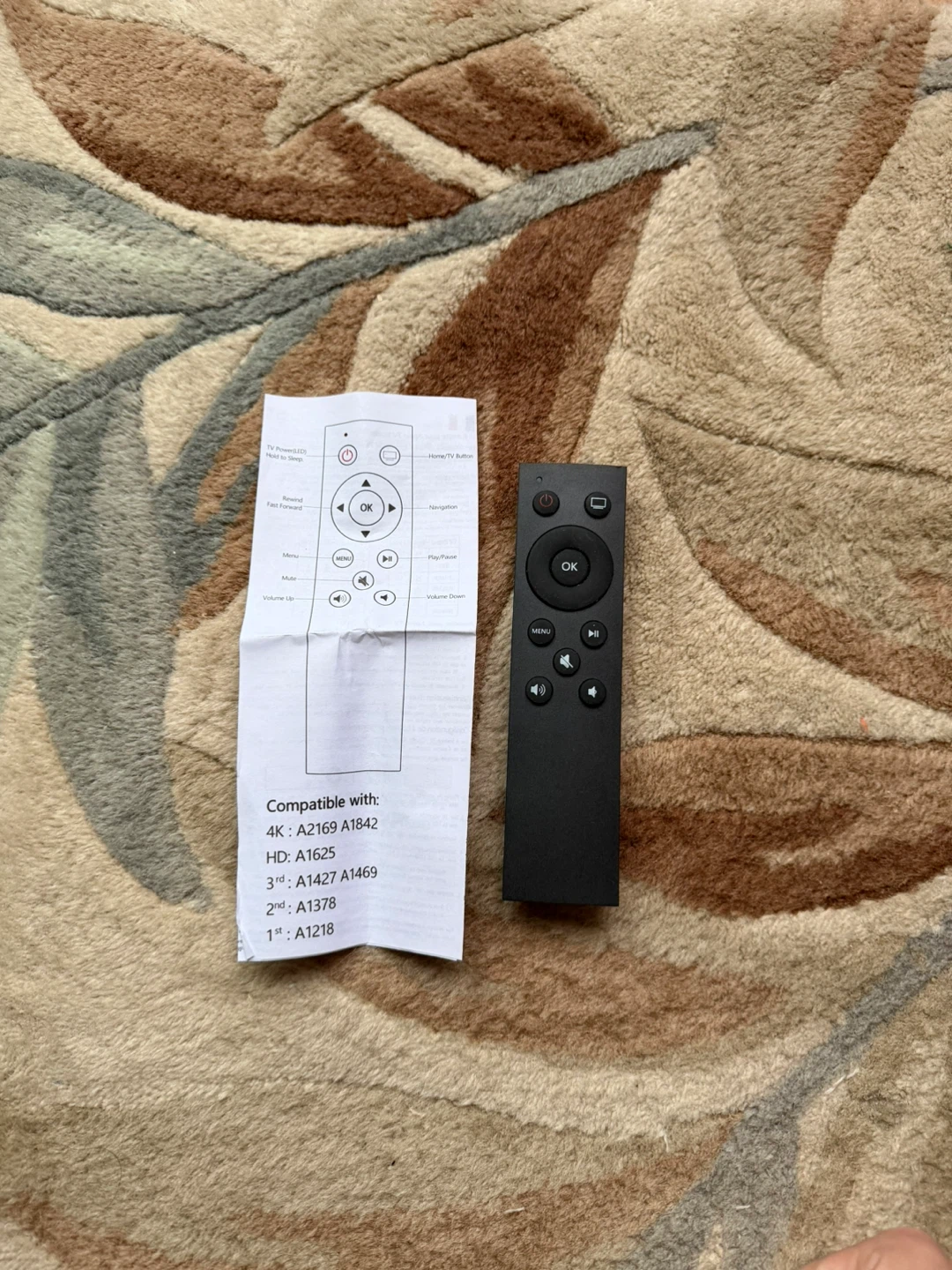 Apple TV Remote Replacement A2169 A1842 A1625 A1469 - photo 2